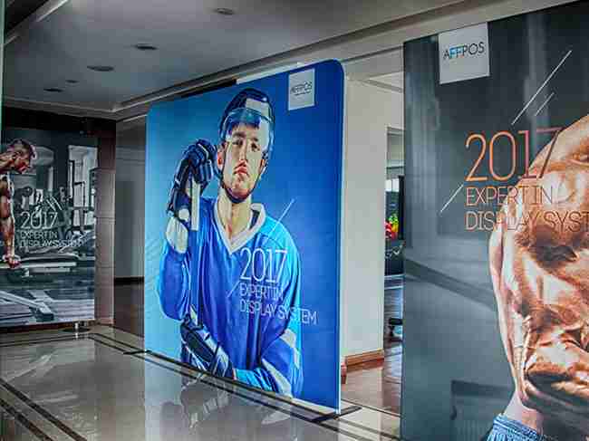 Tension fabric display